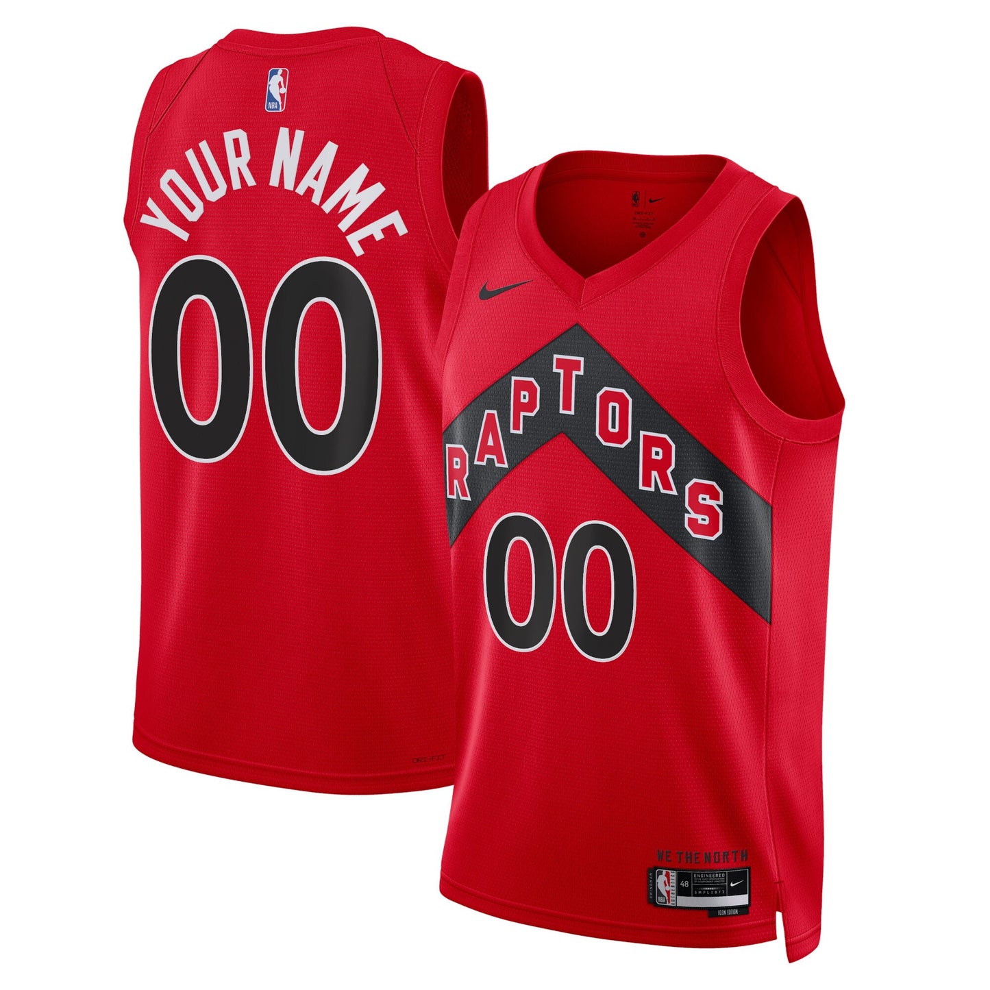 Toronto Raptors Nike Unisex Swingman Custom Jersey Red - Icon Edition