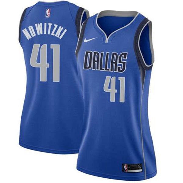 Women's Dallas Mavericks Dirk Nowitzki Icon Edition Jersey - Blue
