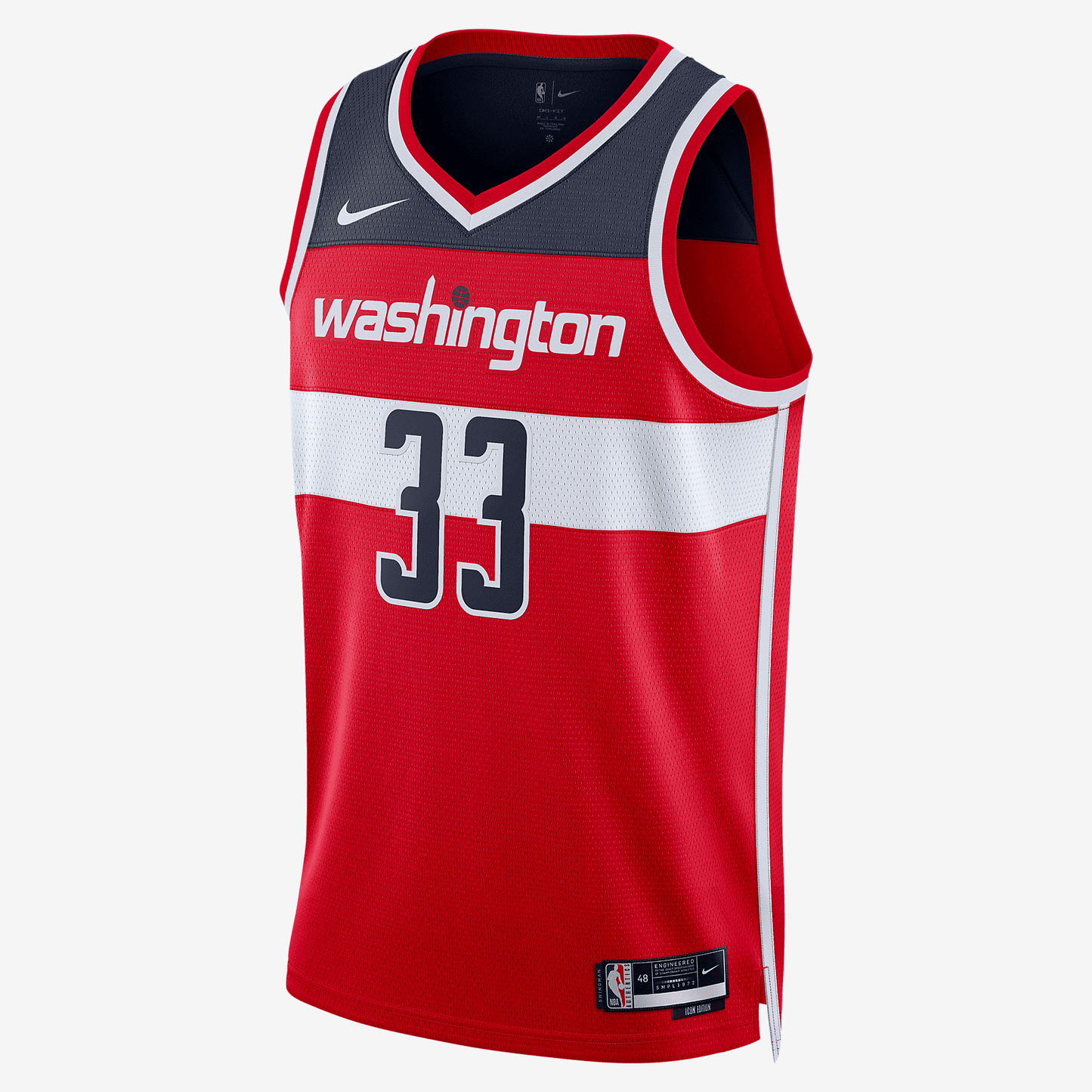 Washington Wizards Icon Edition 2022/23 Nike Dri-FIT NBA Swingman Jersey - University Red