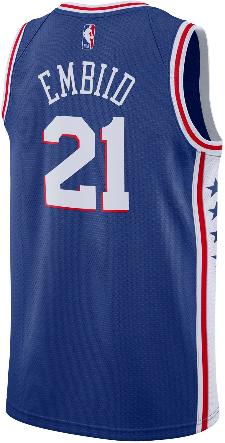 Nike Men's Philadelphia 76ers Joel Embiid 21 NBA Swingman Icon Edition Jersey