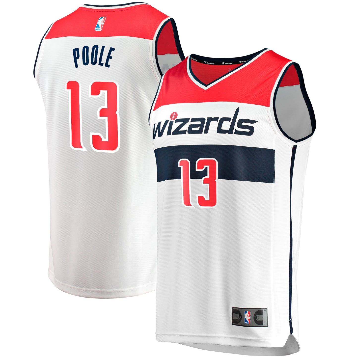 Jordans Poole Washington Wizards Fanatics Branded Youth Fast Break Player Jersey - Association Edition - White
