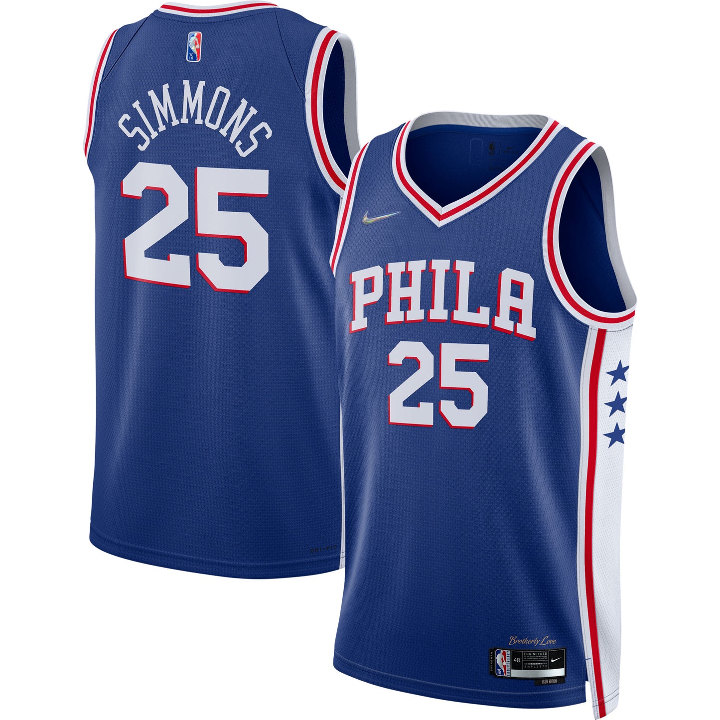Ben Simmons Philadelphia 76ers Nike 2021/22 Diamond Swingman Jersey - Icon Edition - Royal