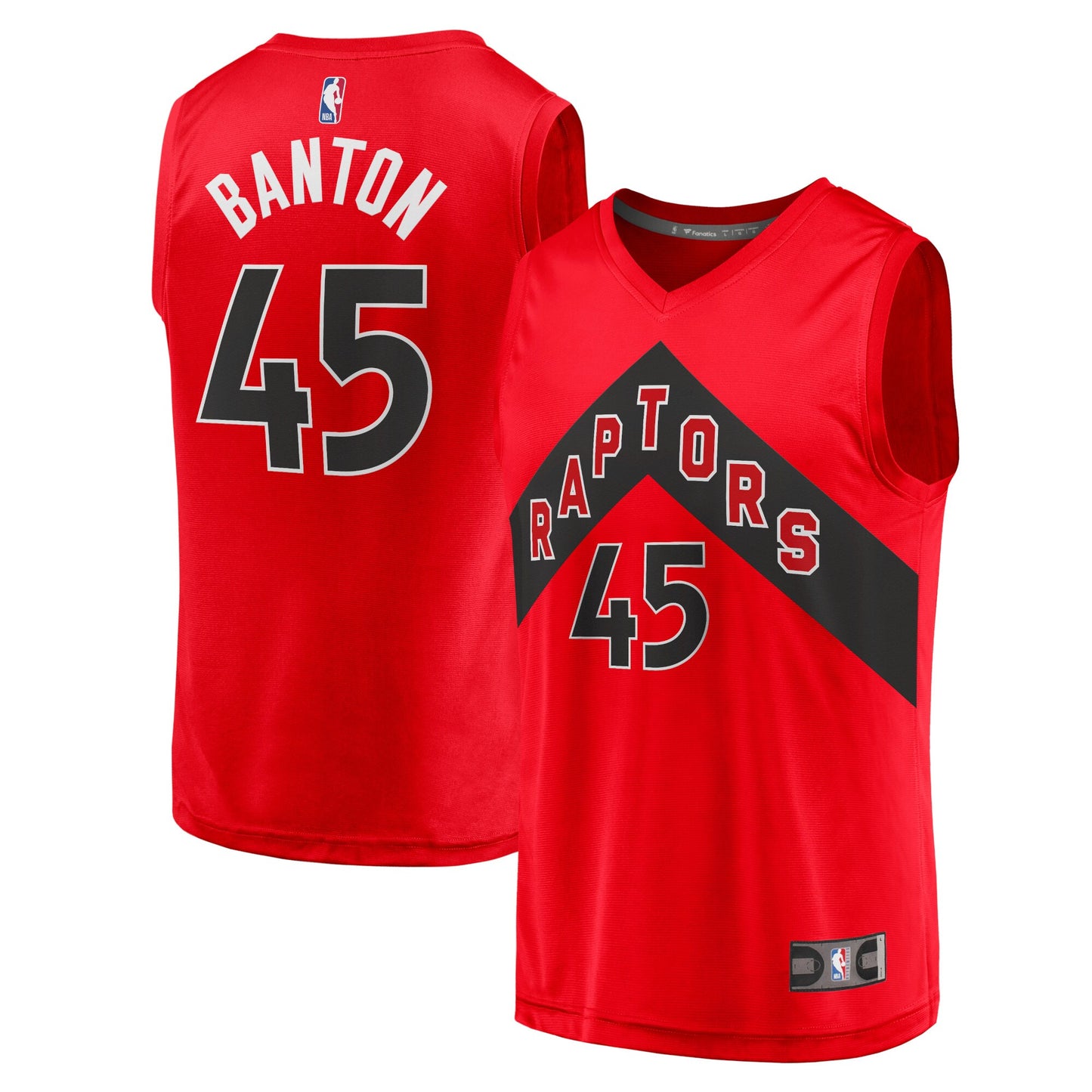 Dalano Banton Toronto Raptors Fanatics Branded Youth 2021/22 Fast Break Replica Jersey - Icon Edition - Red