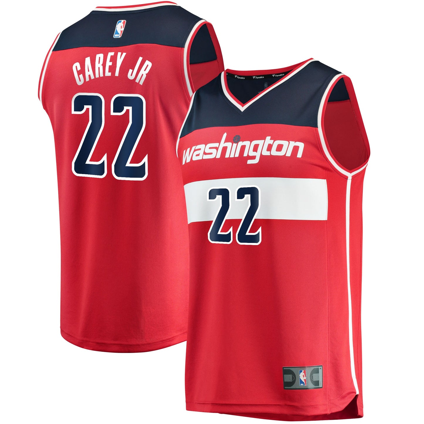 Vernon Carey Jr. Washington Wizards Fanatics Branded 2021/22 Fast Break Replica Jersey - Icon Edition - Red