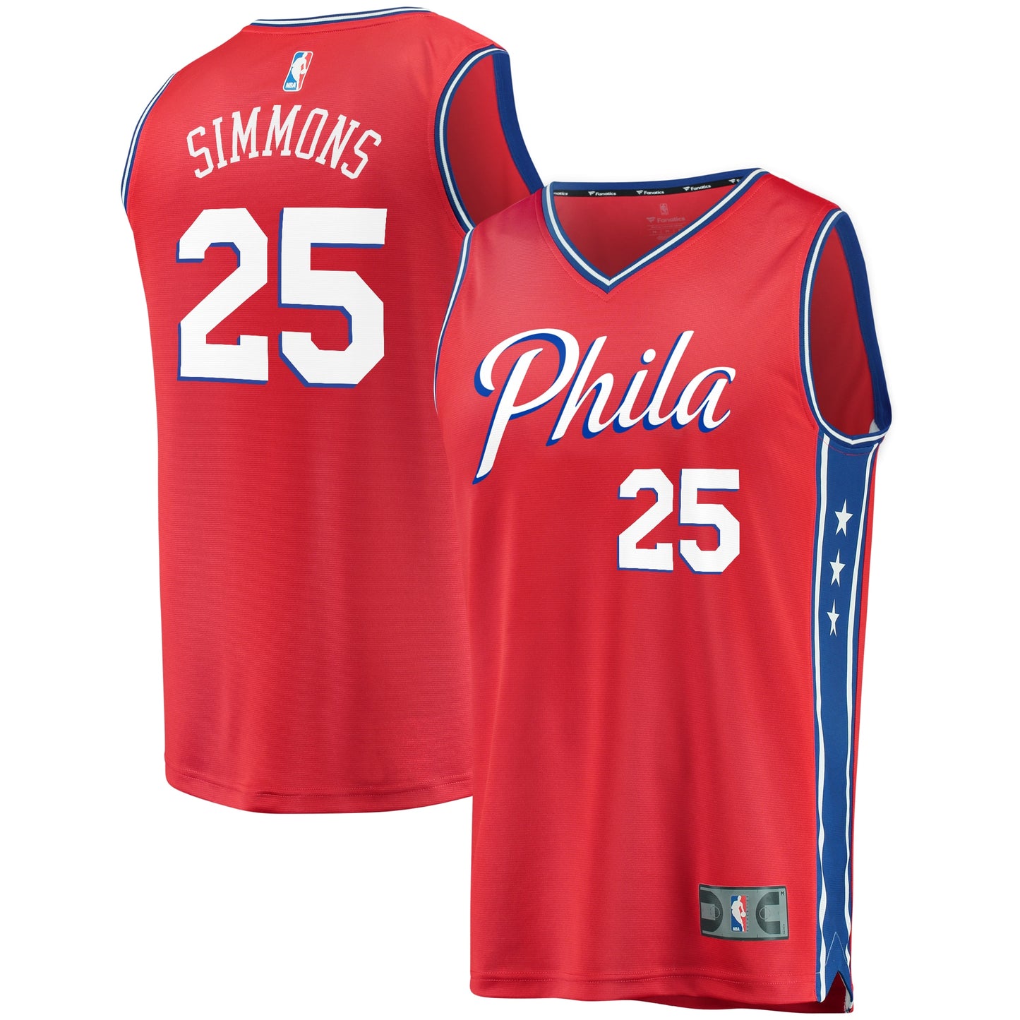 Ben Simmons Philadelphia 76ers Fanatics Branded Fast Break Replica Jersey - Statement Edition - Red