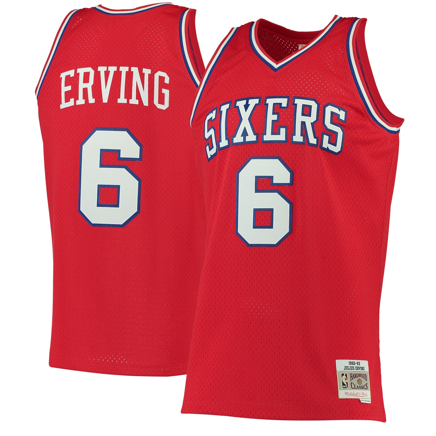 Julius Erving Philadelphia 76ers Mitchell & Ness Hardwood Classics Swingman Jersey - Red