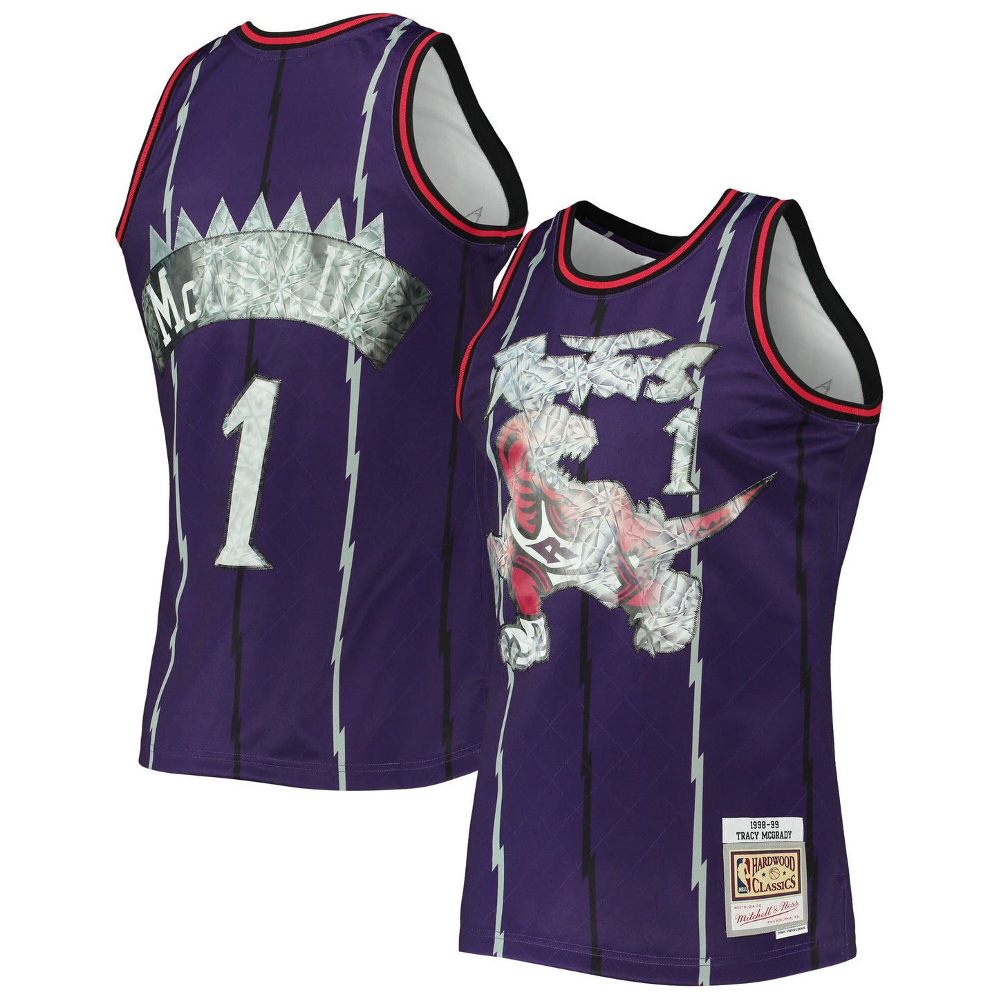 Tracy McGrady Toronto Raptors Mitchell & Ness 1996-97 Hardwood Classics NBA 75th Anniversary Diamond Swingman Jersey - Purple
