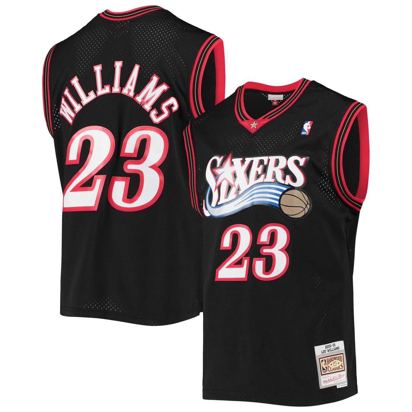 Lou Williams Philadelphia 76ers Mitchell & Ness Hardwood Classics Swingman Jersey - Black