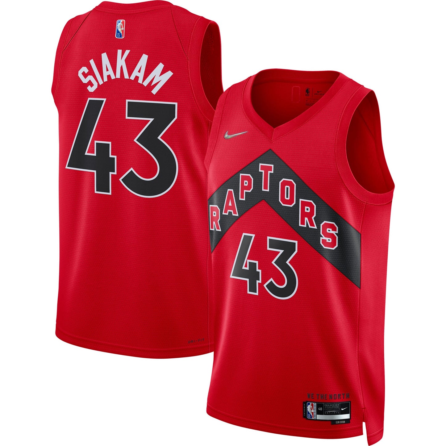 Pascal Siakam Toronto Raptors Nike 2021/22 Diamond Swingman Jersey - Icon Edition - Red
