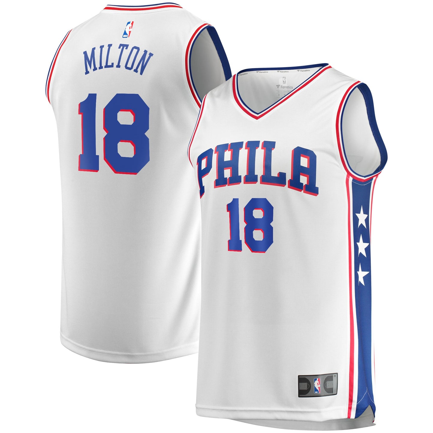 Shake Milton Philadelphia 76ers Fanatics Branded Fast Break Replica Player Team Jersey - Association Edition - White
