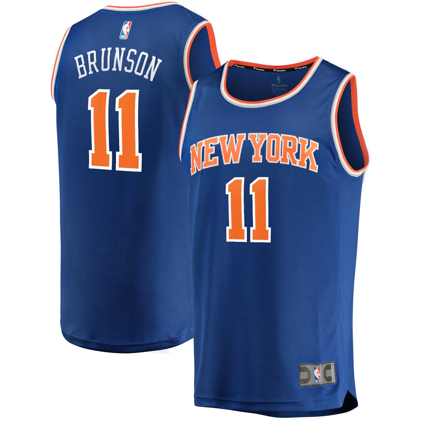 Jalen Brunson New York Knicks Fanatics Branded Fast Break Replica Jersey - Icon Edition - Blue