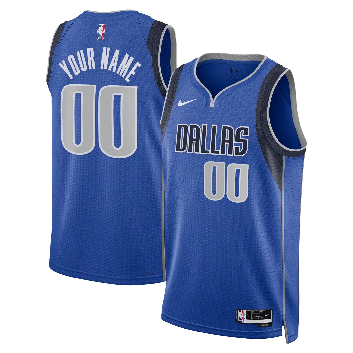 Dallas Mavericks Nike Unisex Swingman Custom Jersey Royal - Icon Edition