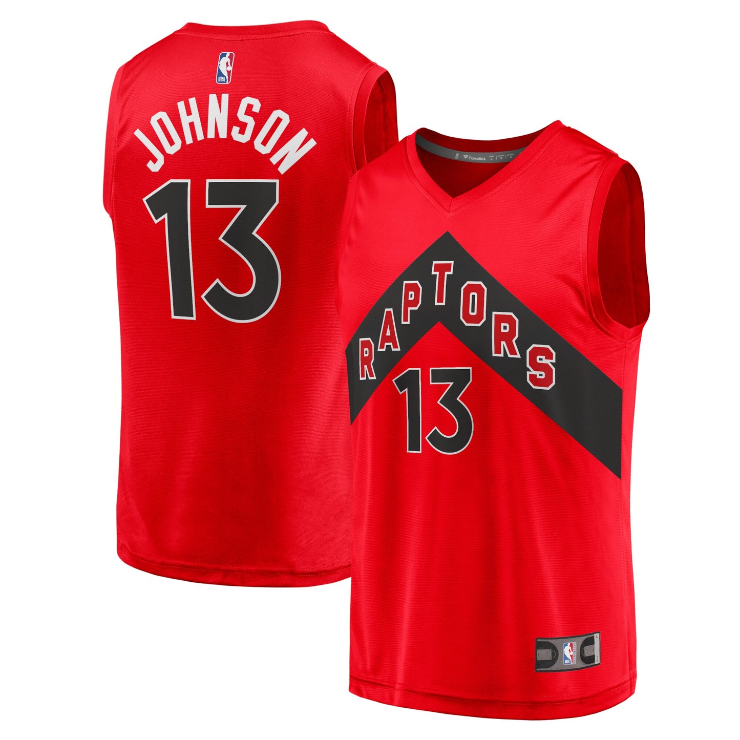 David Johnson Toronto Raptors Fanatics Branded Youth 2021/22 Fast Break Replica Jersey - Icon Edition - Red