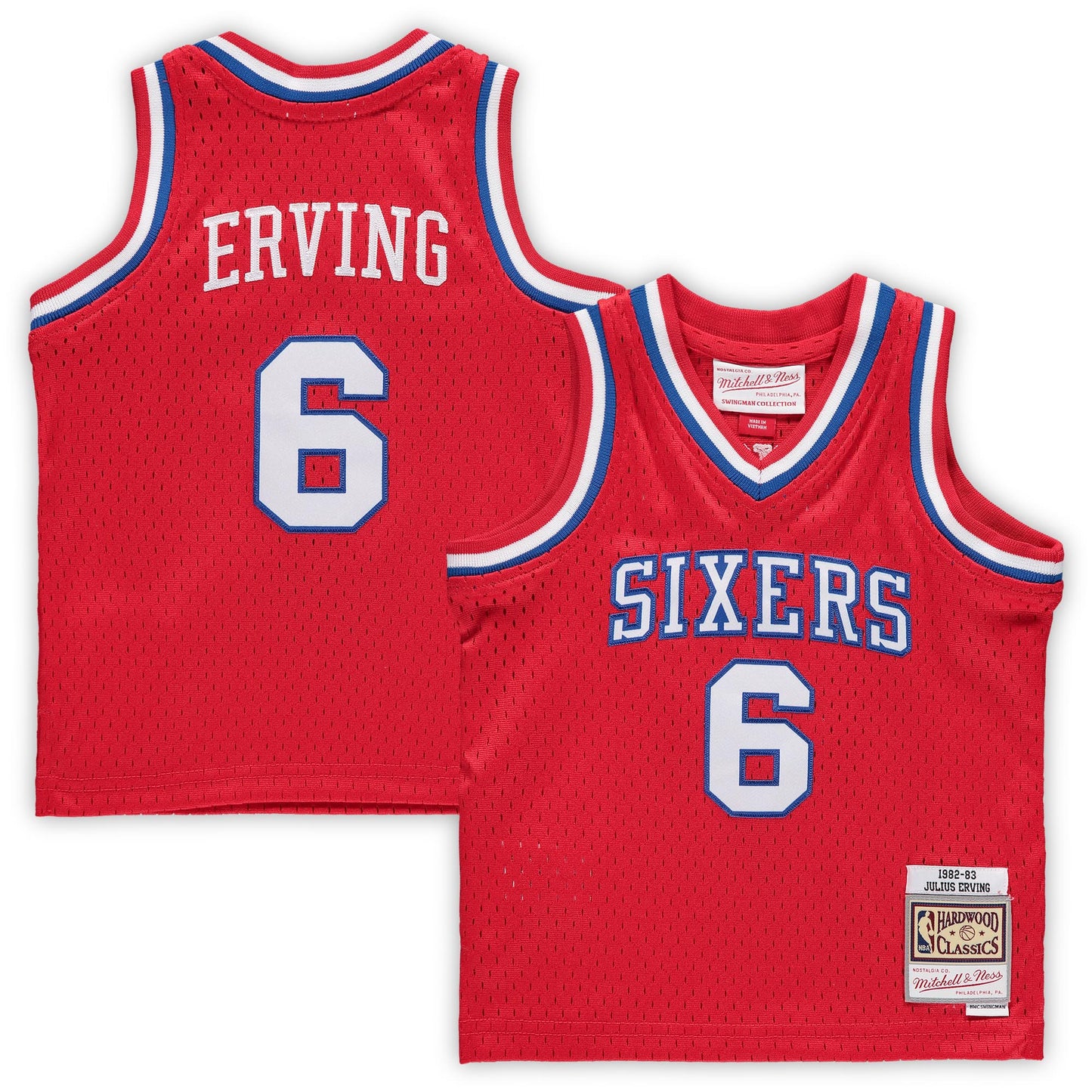 Julius Erving Philadelphia 76ers Mitchell & Ness Infant 1982/83 Hardwood Classics Retired Player Jersey - Red